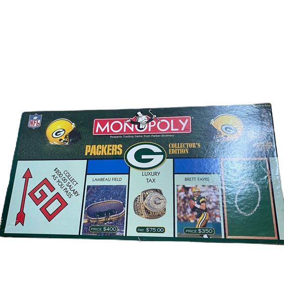 NFL Games Vintage Green Bay Packers Monopoly Board Game Favre